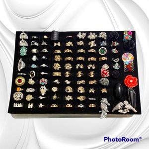 92 pcs Assorted Rings sizes 6-6.75